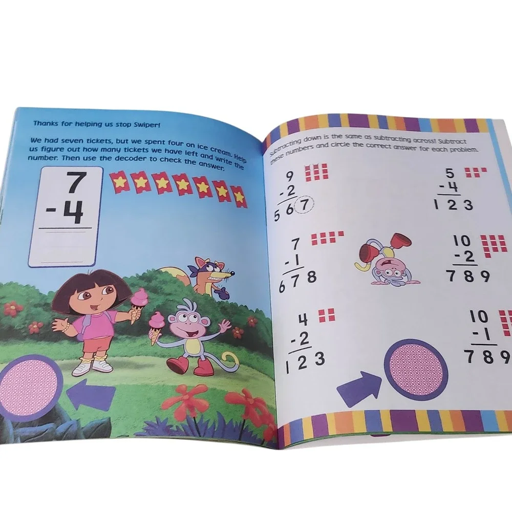 NEW Dora the Explorer Addition Subtraction Workbook Kindergarten 2003